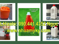 Gía can nhựa 2 lít đựng nước xả vải, can nhựa 1 lít đựng hóa chất cơ khí, can nhựa 500ml đựng dầu 