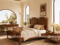 Mẫu Phòng Ngủ Rustic Hiện Đại Sang Trọng