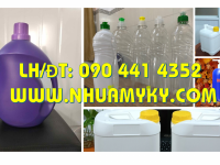 Bình nhựa 2 lít đựng thực phẩm lên men, can nhựa 1 lít đựng thuốc nhuộm, can 500ml đựng mực in 