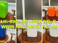 Thùng nhựa 20 lít đựng thuốc diệt sâu bọ, can nhựa 25 lít vuông trắng, can nhựa 30 lít xanh dày 
