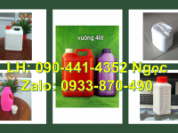 Gía can nhựa 1 lít đựng thuốc diệt cỏ, vỏ can nhựa 2 lít quai tròn, can nhựa 5 lít vuông có vạch chi