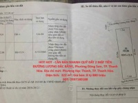 HOT HOT - CẦN BÁN NHANH QUỸ ĐẤT 2 MẶT TIỀN ĐƯỜNG LƯƠNG ĐẮC BẰNG, Phường Đông Sơn, TP. Thanh Hóa