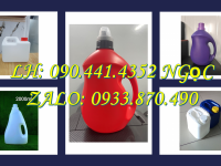 Bình nhựa 500ml vuông nắp thoát khí, can 1 lít tròn đựng axit, vỏ can nhựa 5 lít đựng nước giặt 