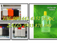 Bình nhựa 500ml vuông nắp thoát khí, can 1 lít tròn đựng axit, vỏ can nhựa 5 lít đựng nước giặt 