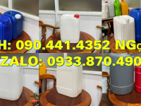 Thùng nhựa 20 lít vuông trắng, can 25 lít vuông đựng chất tẩy hóa mạnh, can nhựa 30 lít dày 