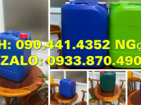 Thùng nhựa 20 lít vuông trắng, can 25 lít vuông đựng chất tẩy hóa mạnh, can nhựa 30 lít dày 