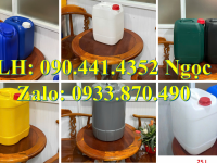 Vỏ thùng nhựa 24 lít đựng dung dịch, can nhựa 25 lít đựng kiềm, can nhựa 30 lít đựng thuốc tẩy 