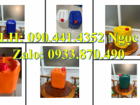 Can nhựa 5 lít đựng NH3, can nhựa 2 lít đựng tinh dầu, can 1 lít nhựa HDPE nguyên sinh 