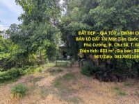 ĐẤT ĐẸP – GIÁ TỐT – CHÍNH CHỦ CẦN BÁN LÔ ĐẤT TẠI Mặt Tiền Quốc Lộ 25, X. Phú Cường, H. Chư Sê, T.