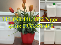Can nhựa 1L mới, can nhựa 2L vuông, bình nhựa 5L đựng hóa chất vuông 