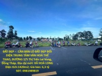 ĐẤT ĐẸP –  CẦN BÁN LÔ ĐẤT ĐẸP ĐỐI DIỆN TRUNG TÂM VĂN HOÁ THỂ THAO, ĐƯỜNG 1/5 Thị Trấn Lai Vung,