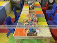Bàn xếp lego trẻ em, bàn chơi lego cho bé , bàn lego xếp hình cho trẻ em