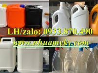 Bình nhựa 2 lít đựng javel, can nhựa tròn 5 lít có vòi nhấn, nắp garenti, nắp thoát khí 