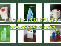 Bình nhựa 2 lít đựng javel, can nhựa tròn 5 lít có vòi nhấn, nắp garenti, nắp thoát khí 