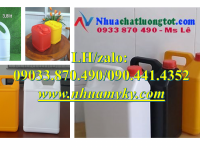 Can nhựa chứa 0.5 lít, vỏ can nhựa 1 lít, can nhựa 2 lít đựng hóa chất có màu 