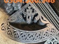 Góc hoa CNC 300 400 500 dùng cho mái kính
