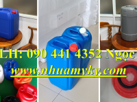 Can nhựa 22 lít đựng xăng, thùng nhựa 24 lít đựng cồn sát khuẩn, can nhựa 25 lít đựng axit đậm 