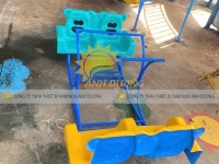 Xích đu thuyền rồng mầm non, bập bênh ghế gấu mầm non, thang leo mầm non, cầu thăng bằng mầm non