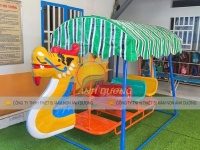 Xích đu thuyền rồng mầm non, bập bênh ghế gấu mầm non, thang leo mầm non, cầu thăng bằng mầm non