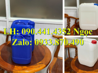Gía can nhựa 30 lít vuông, can trắng 25 lít vuông, can tròn 20 lít đựng dầu nhớt 