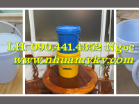 Thùng nhựa trơn 12 lít đựng sơn, thùng sơn 16 lít nhựa PP chính phẩm, thùng sơn dày 18 lít tròn nắp 
