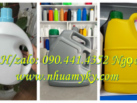 Can 5 lít đựng phân bón hữu cơ, can nhựa 2 lít đựng axit vô cơ, can nhựa 1 lít đựng hóa chất ngành y