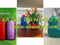 Can 5 lít đựng phân bón hữu cơ, can nhựa 2 lít đựng axit vô cơ, can nhựa 1 lít đựng hóa chất ngành y