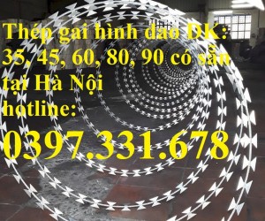 Thép gai hình dao, thép gai bùng nhùng đường kính 80cm giá tốt nhất thị trường