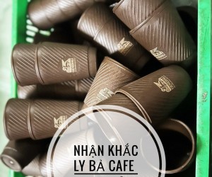 Ly  tre và ly bả cafe nhận khắc logo, khắc chữ trên ly, khắc tên lên ly tre