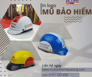 In logo nón bảo hiểm theo yêu cầu hình thức PR ít tốn kém cho doanh nghiệp 