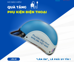 Mũ bảo hiểm quà tặng cho cửa hàng điện thoại