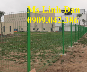 Lưới thép hàng rào sơn tĩnh điện phi 5 ô 75x200, hàng rào mạ kẽm nhúng nóng D5 75x200