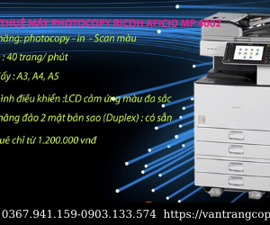 Cho thuê máy photocopy không cọc tại Quận 12