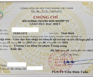 Nhận hồ sơ khai giảng lớp giáo dục đặc biệt 