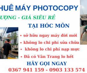 Cho thuê máy photocopy giá rẻ tại Hóc Môn