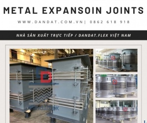 Khớp nối giãn nở nhiệt, khớp giãn nở inox hình chữ nhật, bù giản nở mặt bích vuông