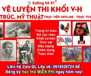 Lớp vẽ luyện thi quận 1 - Lớp vẽ đường Nguyễn Bỉnh Khiêm