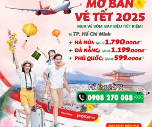 Vietjet vừa chính thức mở bán vé Tết 2025 với giá cực kỳ hấp dẫn 