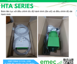 Bơm định lượng EMEC HTA 1002 K/PP định lượng 2L/h 10 bar có đầu bơm vật liệu kháng H.óa C.hất