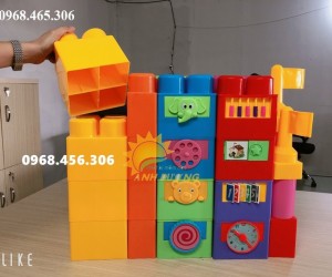 Bộ lego 78 chi tiết kích thước lớn nhập khẩu cho bé