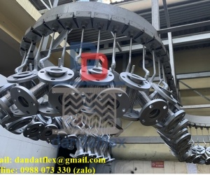 Khớp nối mềm inox 304, Khớp nối chống rung mặt bích 1 đầu xoay chất lượng cao