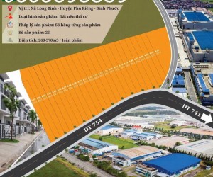 Bán Lô Đất 300m² Mặt Tiền Đường Nhựa 19m – Chỉ 300 Triệu – Cơ Hội Đầu Tư Tốt Nhất Tại Long Bình,