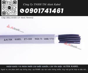 Cáp điều khiển 16 lõi Altek Kabel 0.5mm/ 0.75mm/ 1.0mm/ 1.5mm