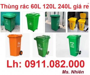  Giảm 20% giá thùng rác nhựa, thùng rác 60l 120l 240l- hàng nhập khẩu mới 100% giá chuẩ