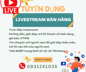 Cần tuyển Nhân viên livestream bán hàng 