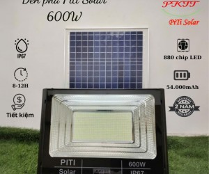 Đèn pha năng lượng mặt trời siêu sáng Piti Solar 600W