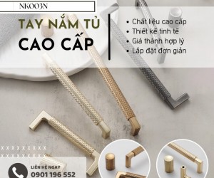 Tay nắm tủ cao cấp họa tiết tinh xảo NK003N | Zalo 0901 196 552