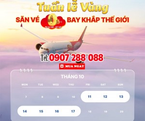 Bay khắp thế giới với tuần lễ vàng vé 0Đ 