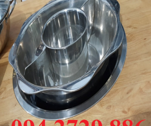 Nồi 3 ngăn tròn inox nhà hàng giá rẻ tại Nam Định 