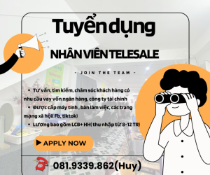 Tuyển nhân viên telesale 